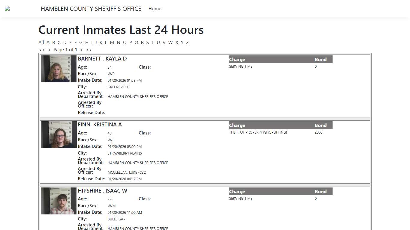 Inmates - ISOMS Portal