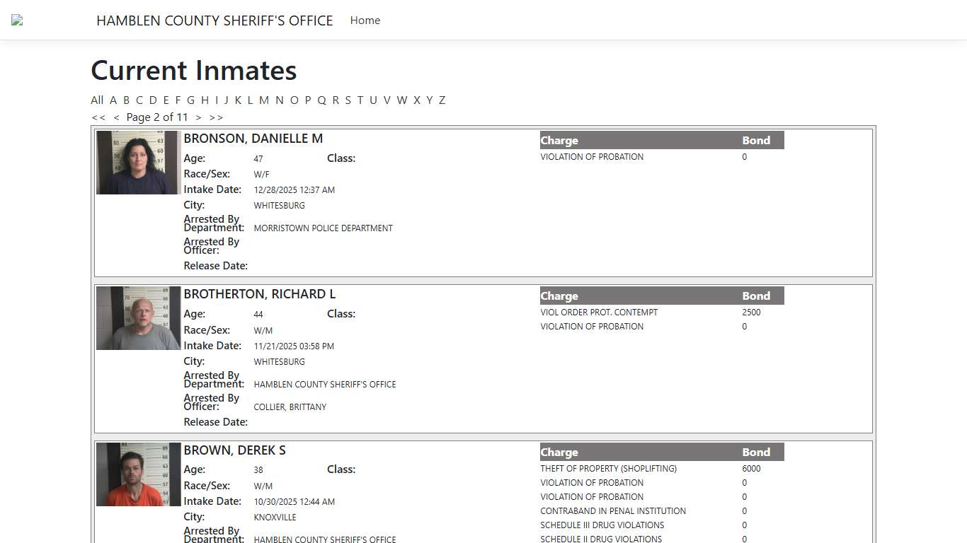 Inmates - ISOMS Portal
