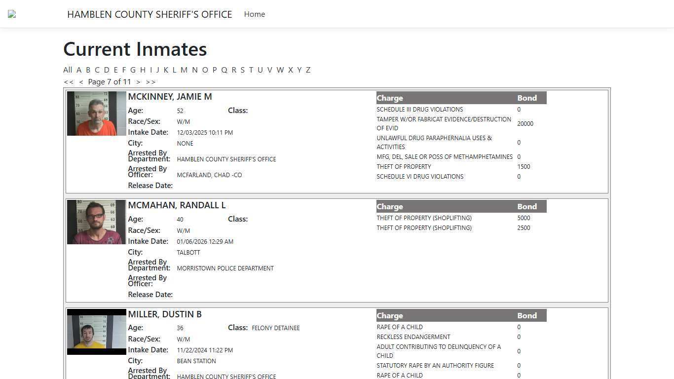 Inmates - ISOMS Portal